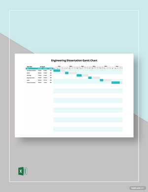 Engineering Dissertation Gantt Chart Template