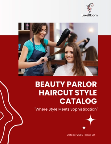 Free Beauty Parlor Haircut Style Catalog Template to Edit Online