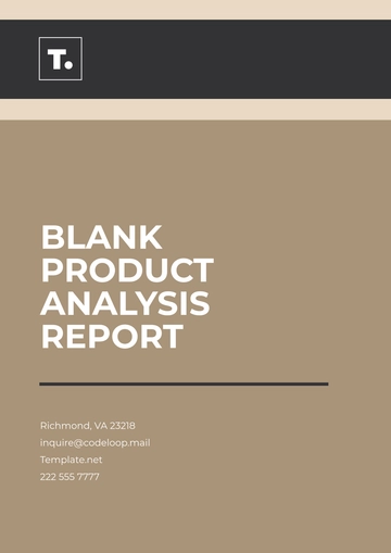 Free Blank Product Analysis Report Template to Edit Online