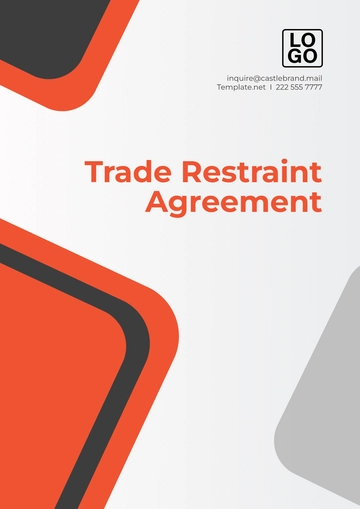 Free Trade Restraint Agreement Template to Edit Online