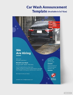 Car Wash Announcement Template