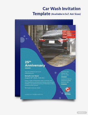 Car Wash Invitation Template