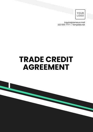 Free Trade Credit Agreement Template to Edit Online