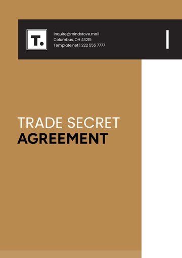 Free Trade Secret Agreement Template to Edit Online