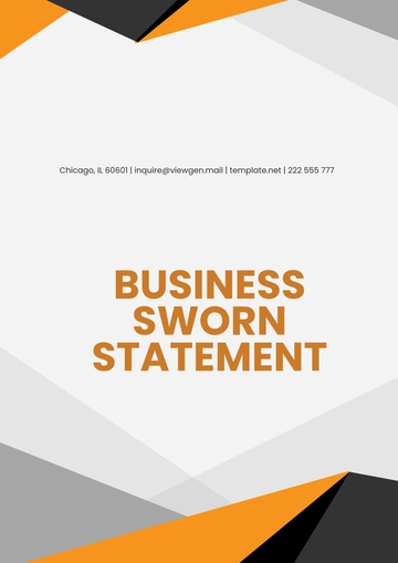 Free Business Sworn Statement Template to Edit Online