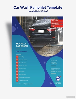Car Wash Pamphlet Template