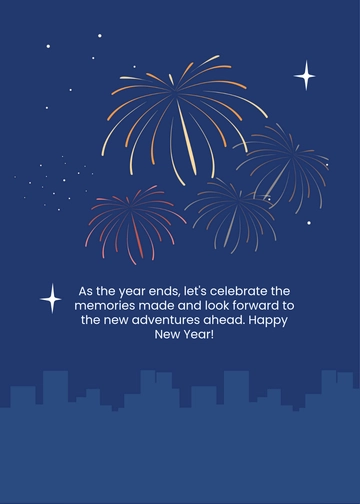 Free New Year Greeting Card Design Template to Edit Online