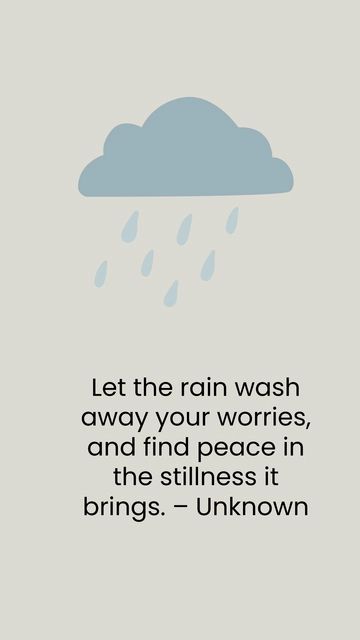 Free Rainy Sunday Quote Template to Edit Online