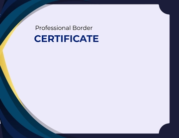 Free Professional Border Certificate Template to Edit Online