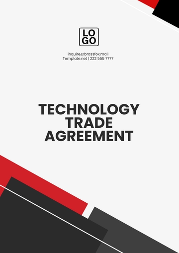 Free Technology Trade Agreement Template to Edit Online