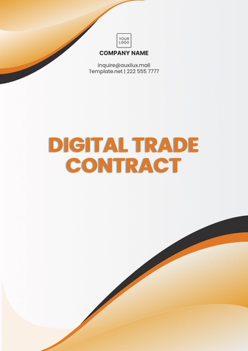 Free Digital Trade Contract Template to Edit Online