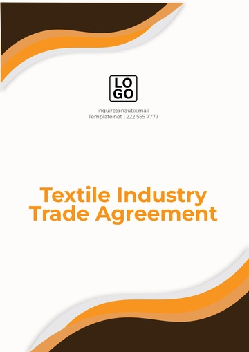 Free Textile Industry Trade Agreement Template to Edit Online