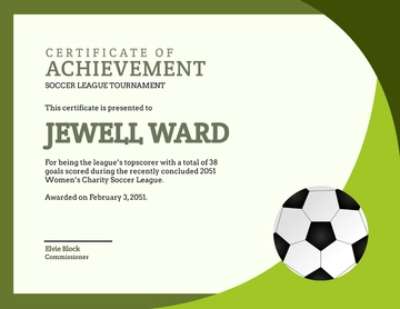 Free Football Soccer Certificate Template to Edit Online