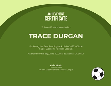 Free Football Certificate Design Template to Edit Online