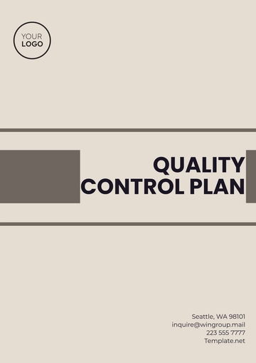Free Quality Control Plan Template to Edit Online