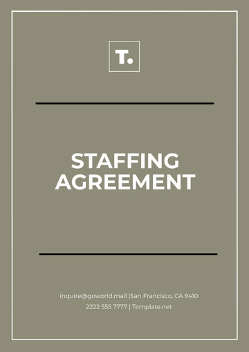 Free Staffing Agreement Template to Edit Online