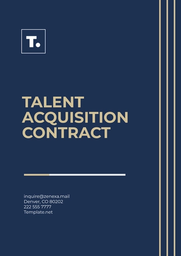 Free Talent Acquisition Contract Template to Edit Online