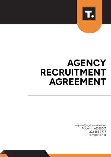 Free Printable Agency Recruitment Agreement Template to Edit Online