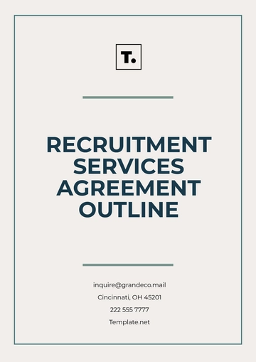 Free Recruitment Services Agreement Outline Template to Edit Online