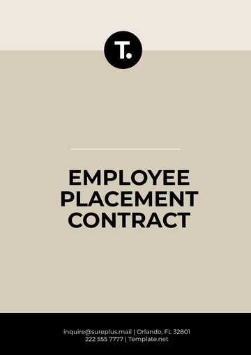 Free Employee Placement Contract Template to Edit Online