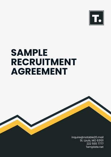 Free Sample Recruitment Agreement Template to Edit Online
