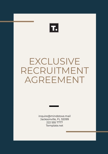 Free Exclusive Recruitment Agreement Template to Edit Online