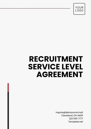 Free Recruitment Service Level Agreement Template to Edit Online