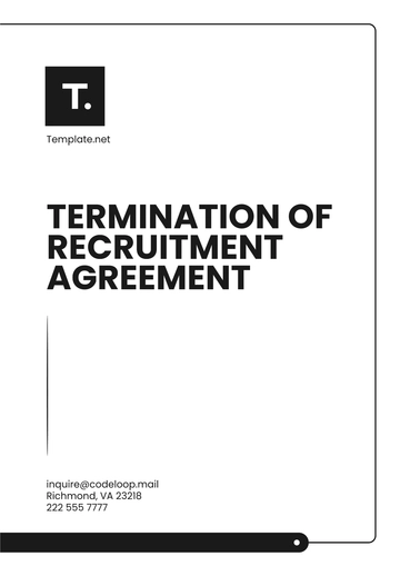 Free Termination of Recruitment Agreement Template to Edit Online