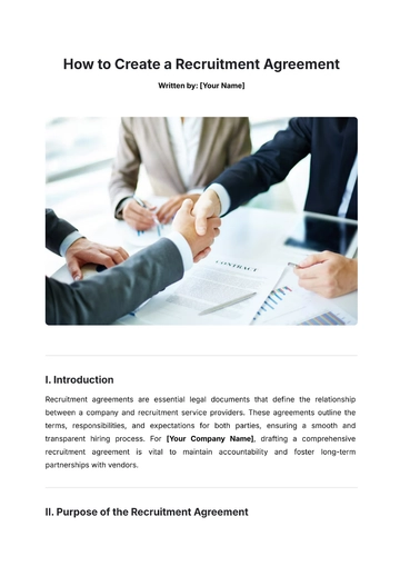 Free How to Create a Recruitment Agreement to Edit Online