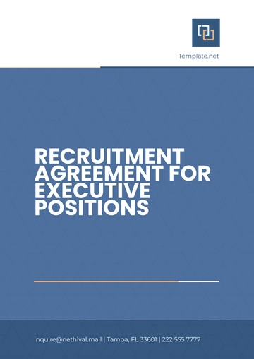 Free Recruitment Agreement for Executive Positions Template to Edit Online