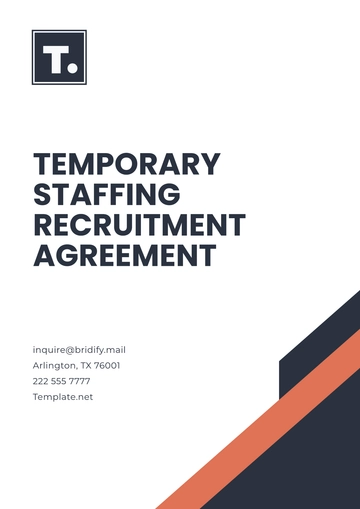 Free Temporary Staffing Recruitment Agreement Template to Edit Online