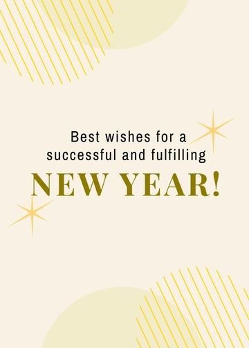 Free Minimalist Professional New Year Greeting Card Template to Edit Online