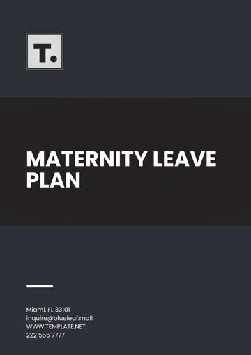 Free Maternity Leave Plan Template to Edit Online