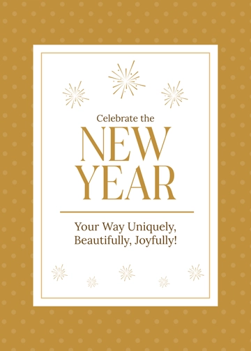 Free Unique New Year Greetings Template to Edit Online