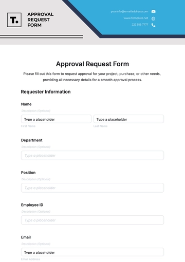 Free Approval Request Form Template to Edit Online