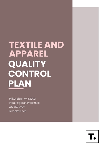 Free Textile and Apparel Quality Control Plan Template to Edit Online