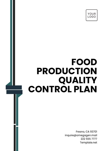Free Food Production Quality Control Plan Template to Edit Online