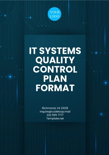 Free IT Systems Quality Control Plan Format Template to Edit Online