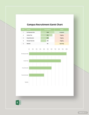 Campus Recruitment Gantt Chart Template