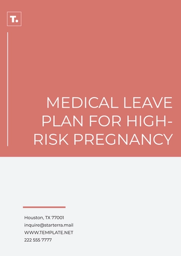 Free Medical Leave Plan for High-risk Pregnancy Template to Edit Online