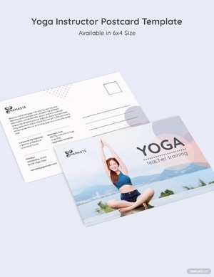 Yoga Instructor Postcard Template