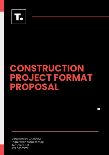 Free Construction Project Format Proposal Template to Edit Online