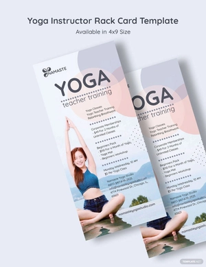Yoga Instructor Rack Card Template