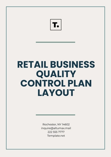 Free Retail Business Quality Control Plan Layout Template to Edit Online
