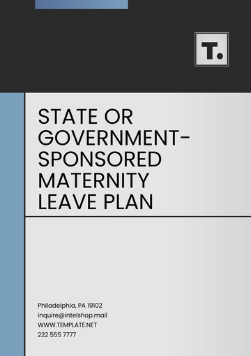 Free State or Government-Sponsored Maternity Leave Plan Template to Edit Online