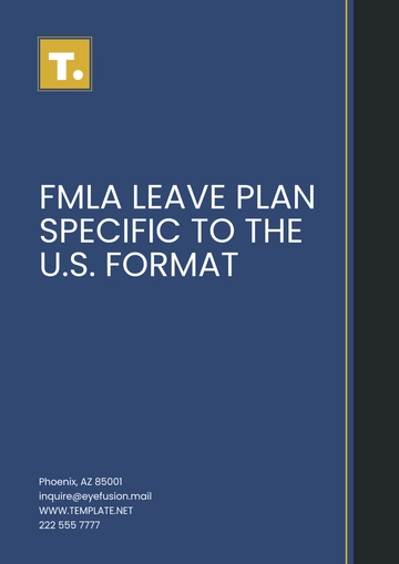 Free FMLA Leave Plan specific to the U.S. Format Template to Edit Online