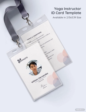 Yoga Instructor ID Card Template