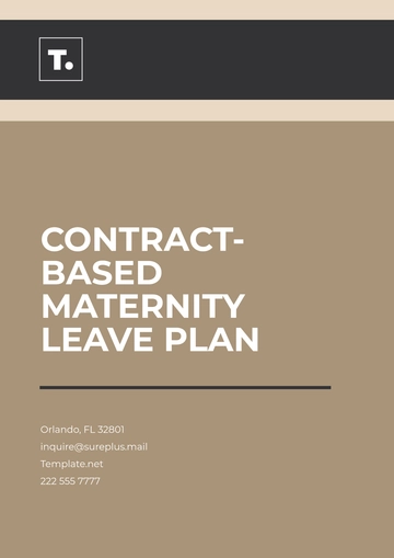 Free Contract-based Maternity Leave Plan Template to Edit Online