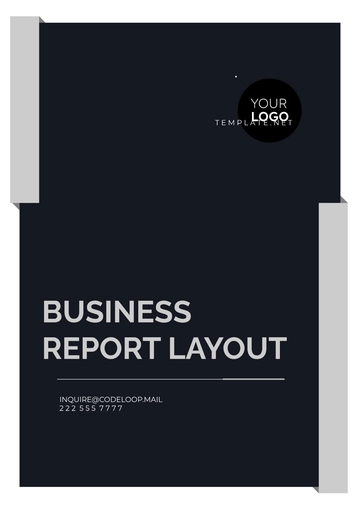 Free Business Report Layout Template to Edit Online