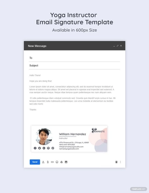 Yoga Instructor Email Signature Template